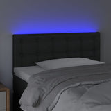 vidaXL Hoofdbord LED 80x5x78/88 cm kunstleer zwart