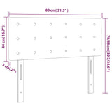 vidaXL Hoofdbord LED 80x5x78/88 cm kunstleer zwart