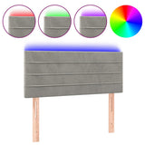 vidaXL Headboard LED 80x5x78/88 cm velvet light grey
