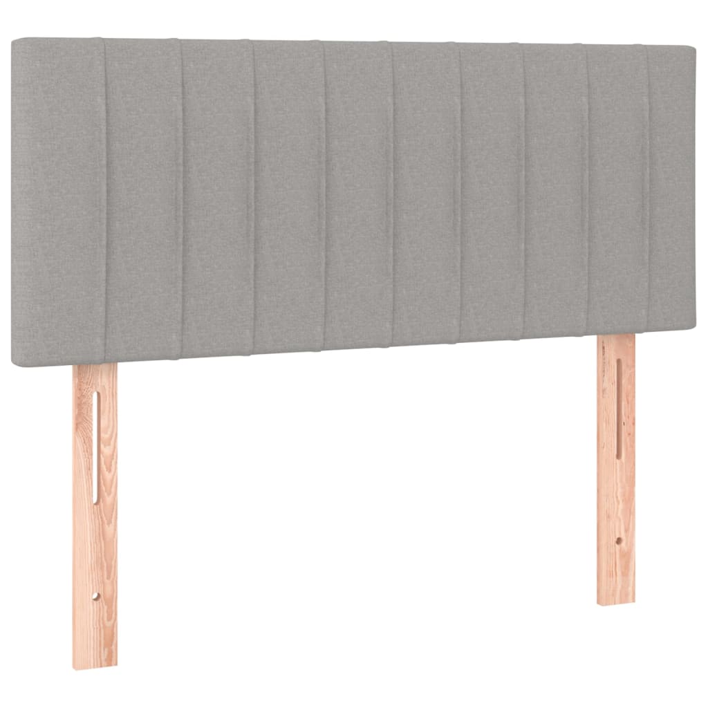 vidaXL Hoofdbord LED 80x5x78/88 cm stof lichtgrijs