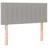 vidaXL Hoofdbord LED 80x5x78/88 cm stof lichtgrijs