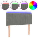 vidaXL LED Headboard 80x5x78/88 cm Velvet Light Grey