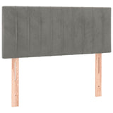 vidaXL LED Headboard 80x5x78/88 cm Velvet Light Grey