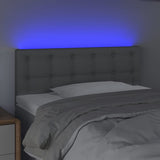 vidaXL Hoofdbord LED 80x5x78/88 cm stof lichtgrijs