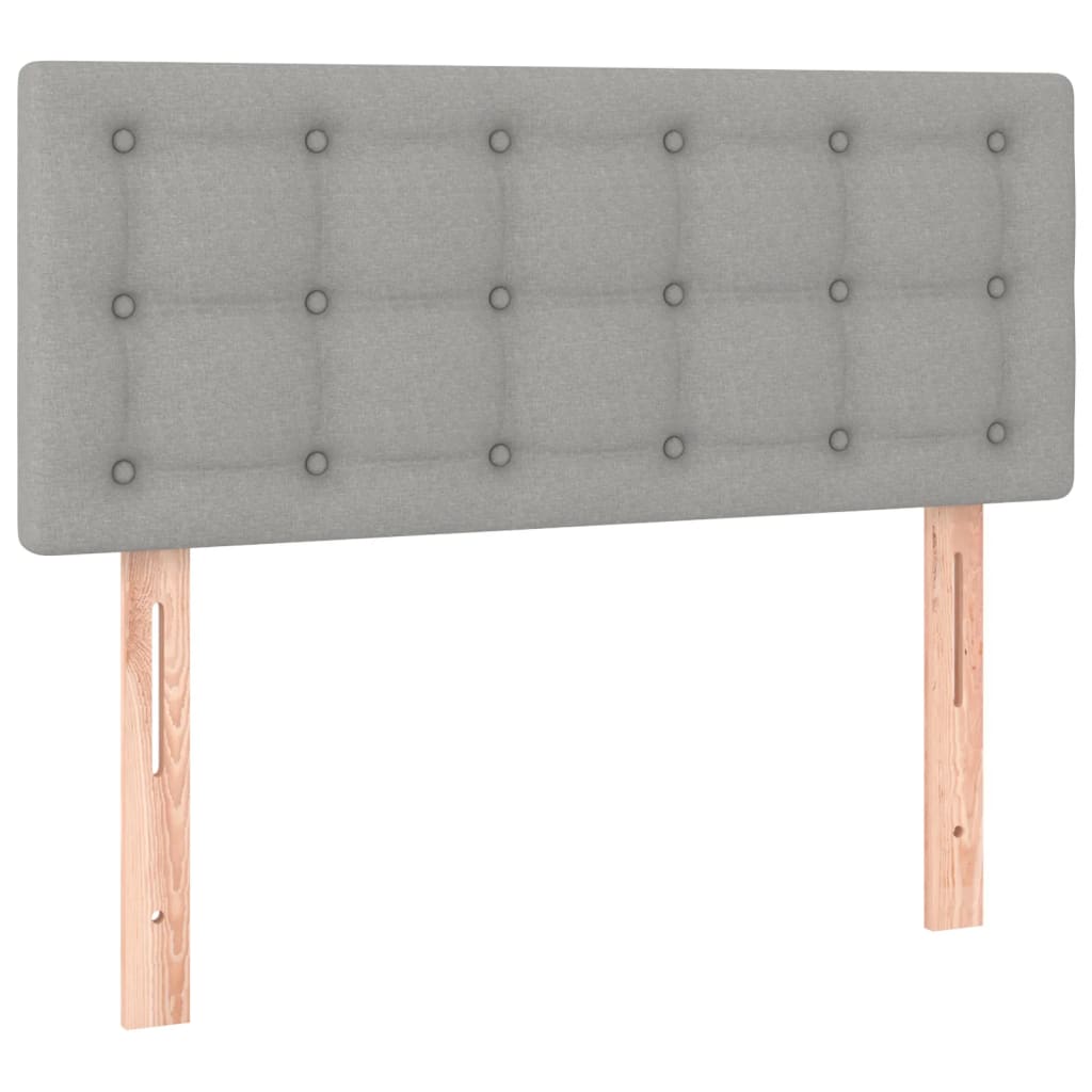 vidaXL Hoofdbord LED 80x5x78/88 cm stof lichtgrijs