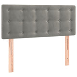 vidaXL Hoofdbord LED 80x5x78/88 cm fluweel lichtgrijs