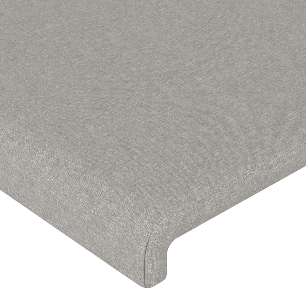 vidaXL Hoofdbord LED 83x16x78/88 cm stof lichtgrijs