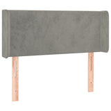 vidaXL Hoofdbord LED 83x16x78/88 cm fluweel lichtgrijs