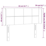 vidaXL Hoofdbord LED 83x16x78/88 cm stof lichtgrijs