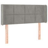 vidaXL Hoofdbord LED 83x16x78/88 cm fluweel lichtgrijs