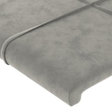 vidaXL Hoofdbord LED 83x16x78/88 cm fluweel lichtgrijs