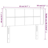 vidaXL Hoofdbord LED 83x16x78/88 cm fluweel lichtgrijs