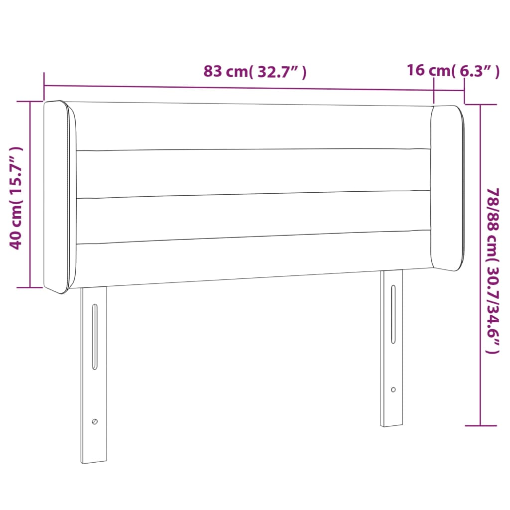 vidaXL Panneau de porte LED 83x16x78/88 cm poignées d'éclairage