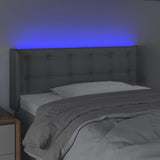 vidaXL Hoofdbord LED 83x16x78/88 cm stof lichtgrijs