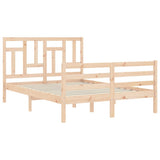 vidaXL Bed Frame with Headboard Solid Wood