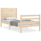 vidaXL Bed Frame with Headboard Solid Wood