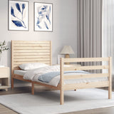 vidaXL Bed Frame with Headboard Solid Wood