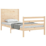 vidaXL Bed Frame with Headboard Solid Wood