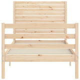 vidaXL Bed Frame with Headboard Solid Wood