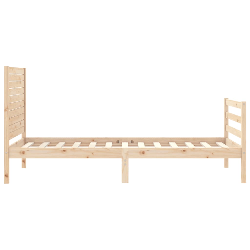 vidaXL Bed Frame with Headboard Solid Wood