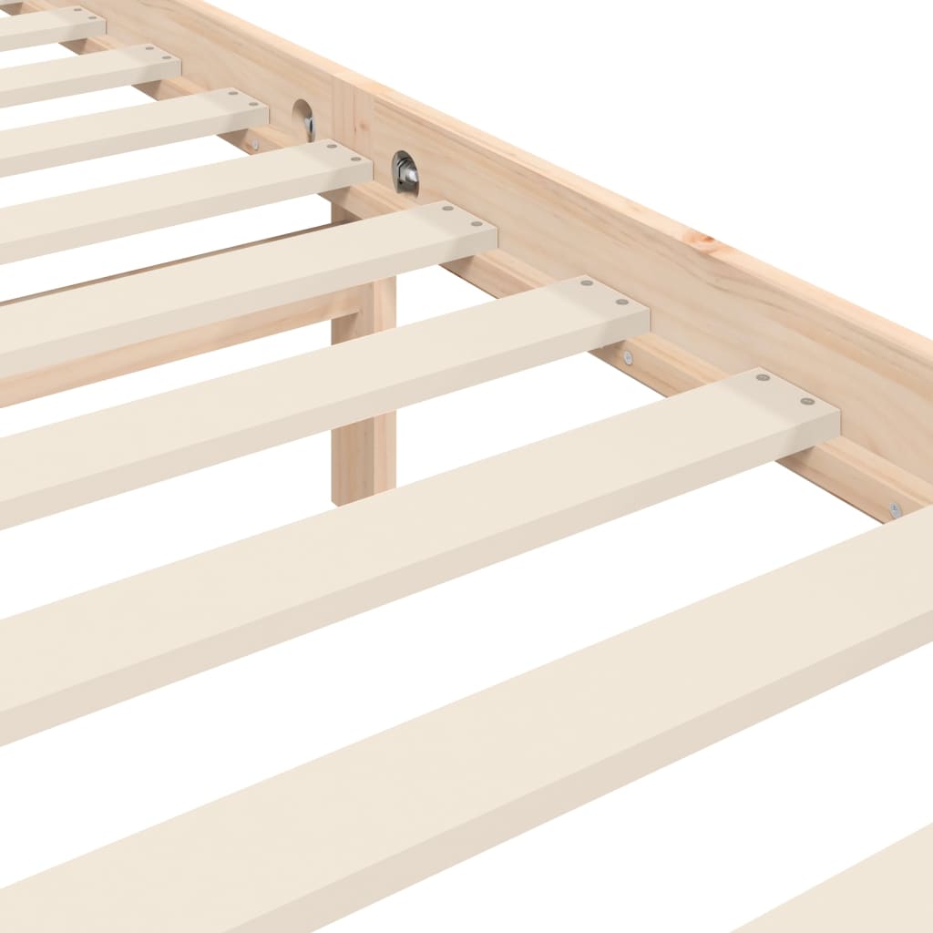 vidaXL Bed Frame with Headboard Solid Wood