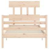 vidaXL Bed Frame with Headboard Solid Wood