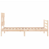 vidaXL Bed Frame with Headboard Solid Wood