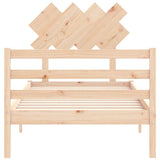 vidaXL Bed Frame with Headboard Solid Wood