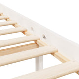 vidaXL Senior Bed with Headboard Solid Wood White