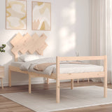 vidaXL Solid Wood Senior Bed with Headboard