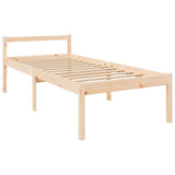 vidaXL Solid Wood Senior Bed with Headboard