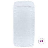 vidaXL Strandhanddoeken 4 st 400 g/m² 60x135 cm stof wit