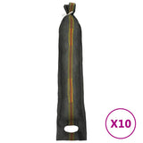 vidaXL Sandbags 10 pcs 103x25 cm HDPE dark green