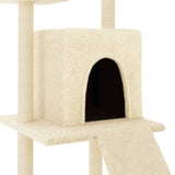 vidaXL Cat tree with sisal scratching posts 110 cm cream