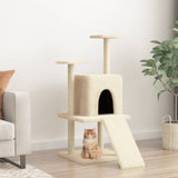vidaXL Cat tree with sisal scratching posts 110 cm cream