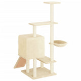 vidaXL Cat Tree with Sisal Scratching Posts 130.5 cm Cream