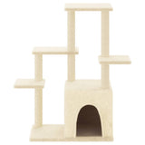 vidaXL Cat Tree with Sisal Scratching Posts 97.5 cm Cream