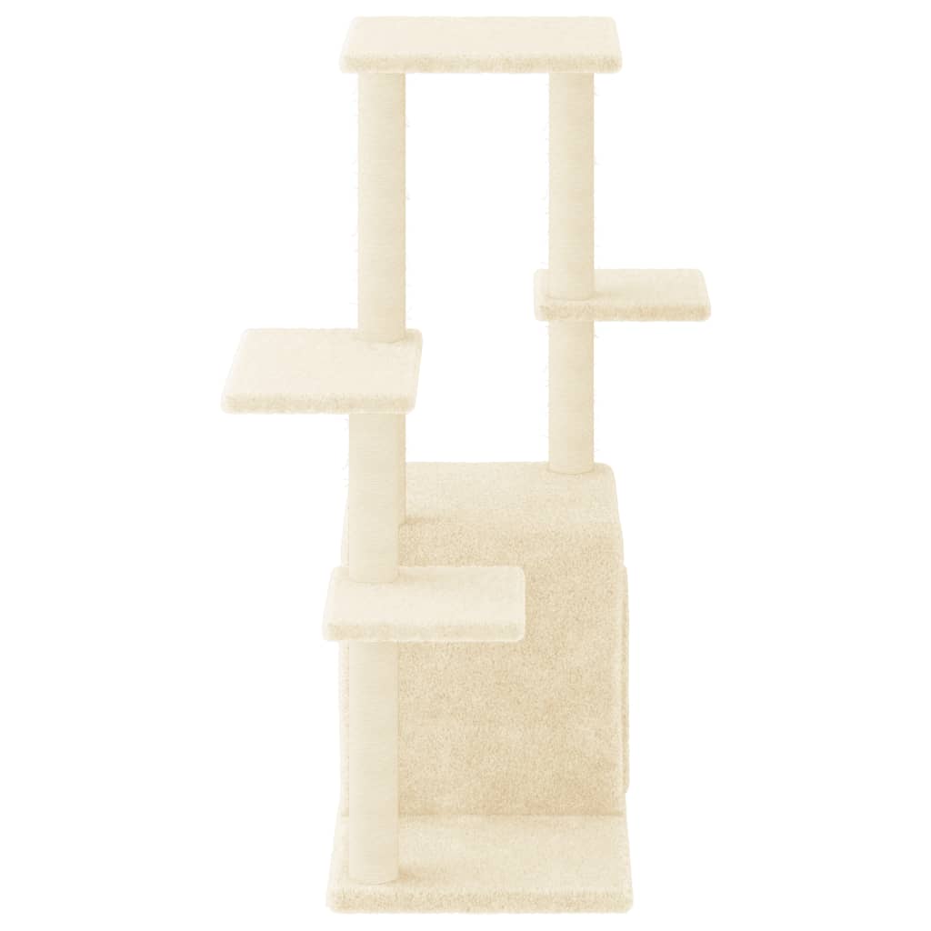 vidaXL Cat Tree with Sisal Scratching Posts 97.5 cm Cream