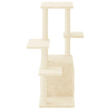 vidaXL Cat Tree with Sisal Scratching Posts 97.5 cm Cream
