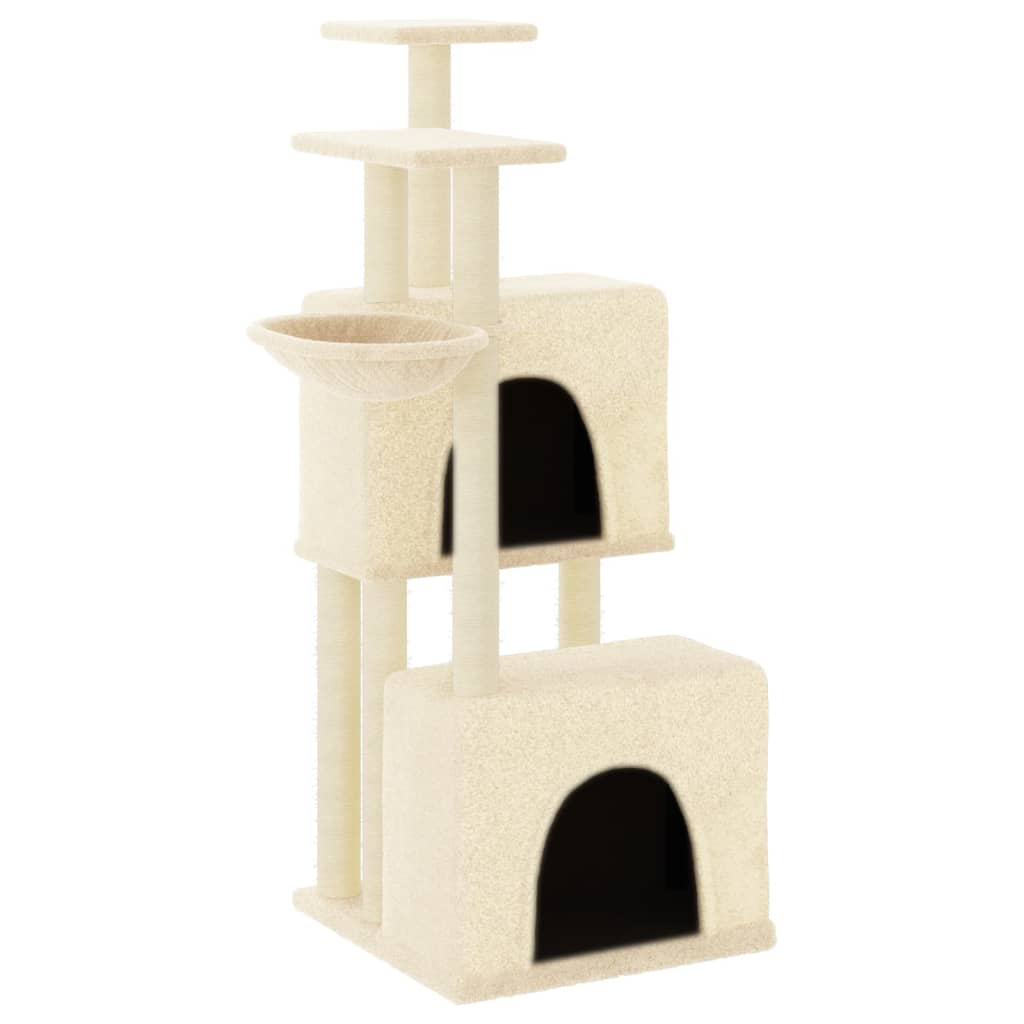 vidaXL Meuble de jardin avec palettes en sisal 122 cm crème jaune