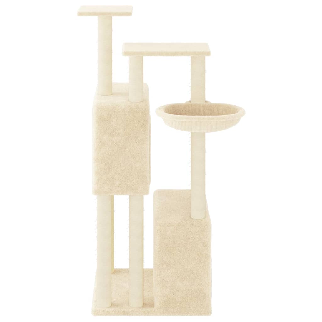 vidaXL Meuble de jardin avec palettes en sisal 122 cm crème jaune