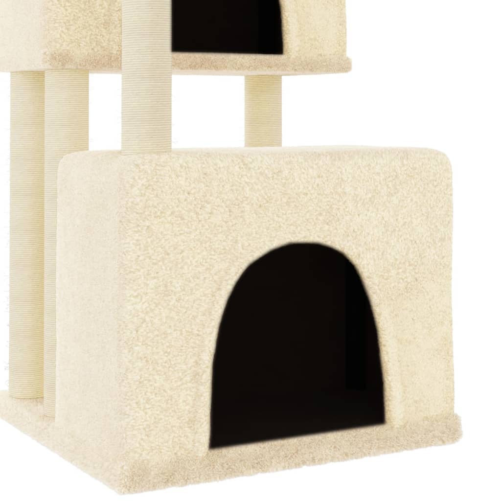vidaXL Meuble de jardin avec palettes en sisal 122 cm crème jaune