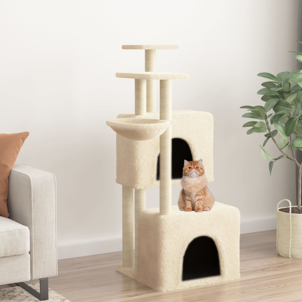 vidaXL Meuble de jardin avec palettes en sisal 122 cm crème jaune