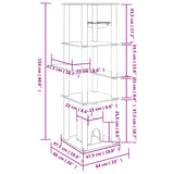 vidaXL Cat Tree with Sisal Scratching Posts 154 cm Light Grey