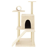 vidaXL Cat tree with sisal scratching posts 110.5 cm cream