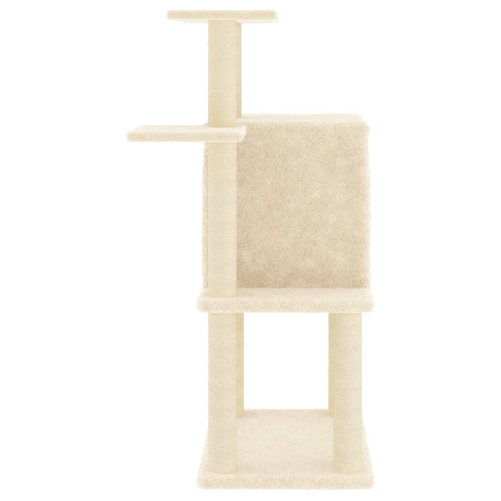 vidaXL Meuble de jardin avec palettes en sisal 97 cm crème jaune