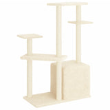 vidaXL Kattenmeubel met sisal krabpalen 107,5 cm crèmekleurig