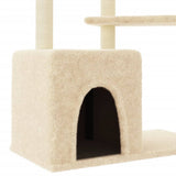 vidaXL Kattenmeubel met sisal krabpalen 107,5 cm crèmekleurig