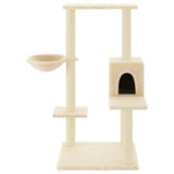 vidaXL Cat Tree with Sisal Scratching Posts 95 cm Cream