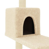 vidaXL Cat Tree with Sisal Scratching Posts 95 cm Cream